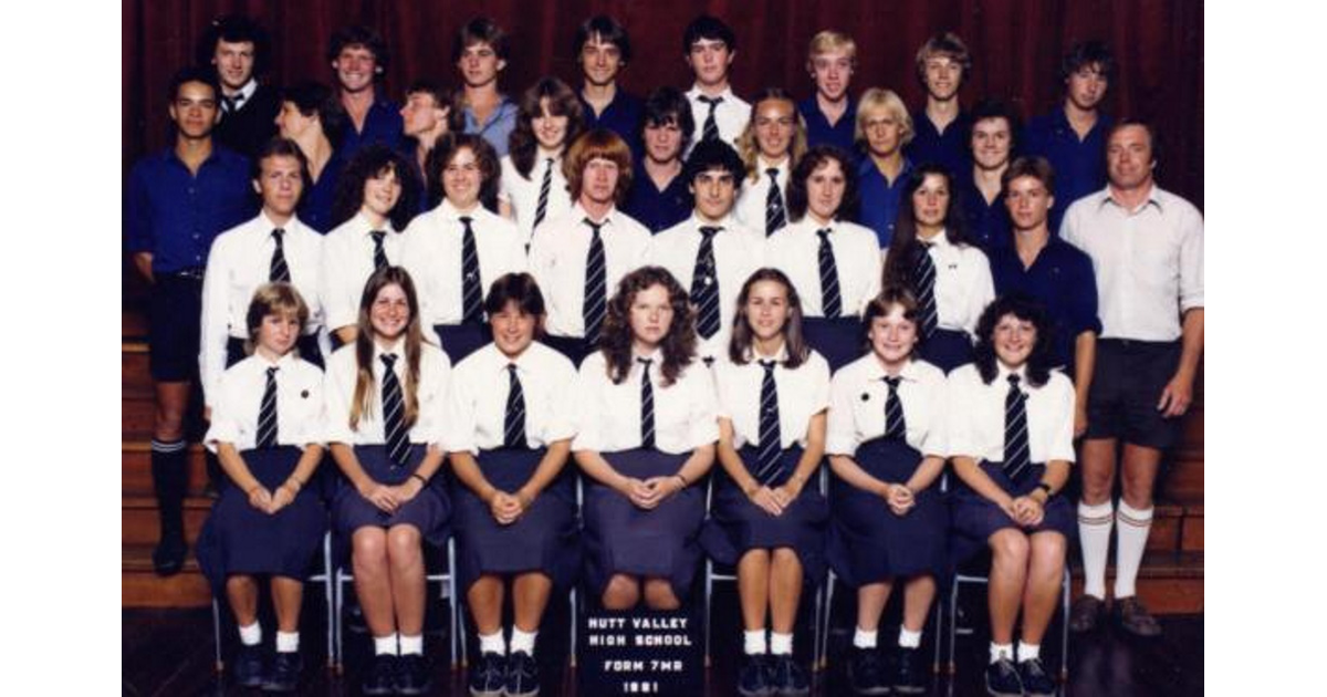 School Photo 1980's / Hutt Valley High School Lower Hutt MAD on