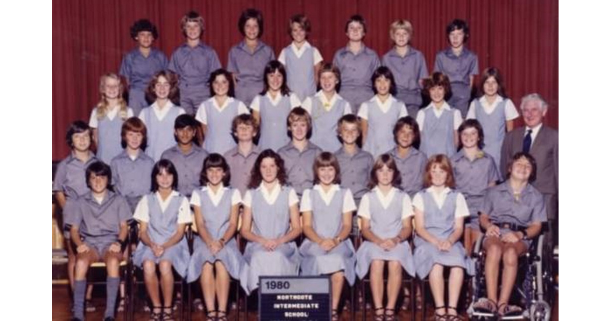 School Photo 1980's / Northcote Intermediate School Auckland MAD on New Zealand
