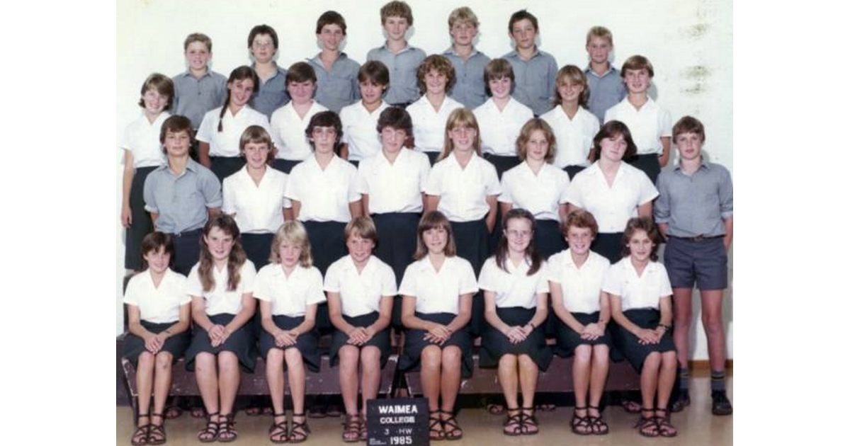 School Photo 1980's / Waimea College Richmond MAD on New Zealand