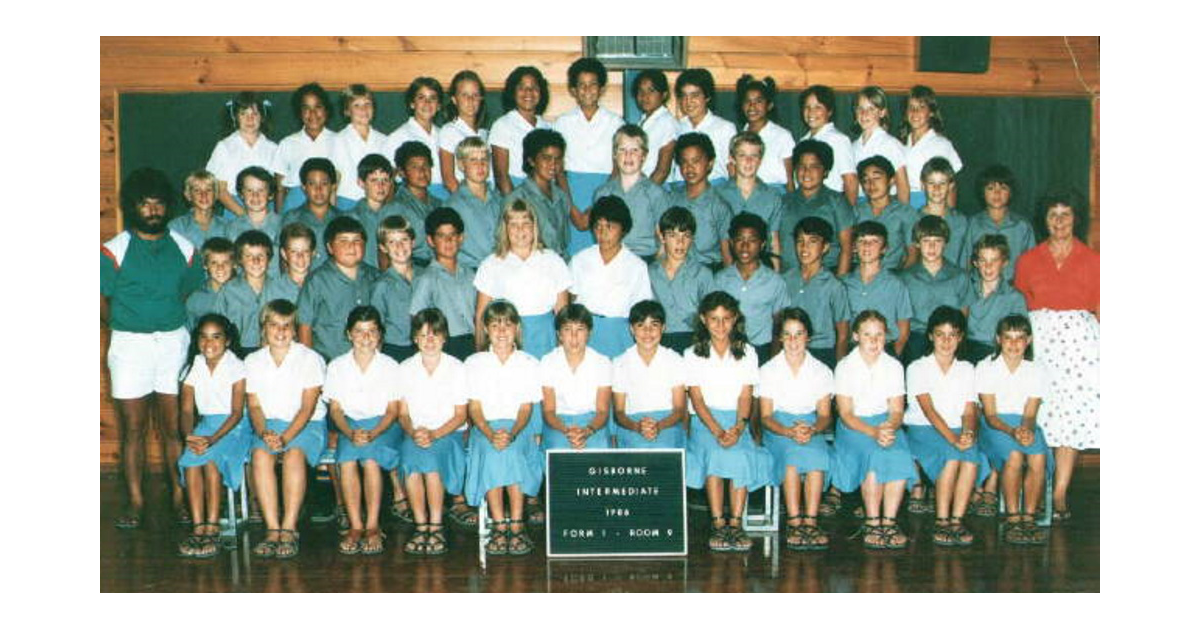 School Photo 1980's / Gisborne Intermediate Gisborne MAD on New