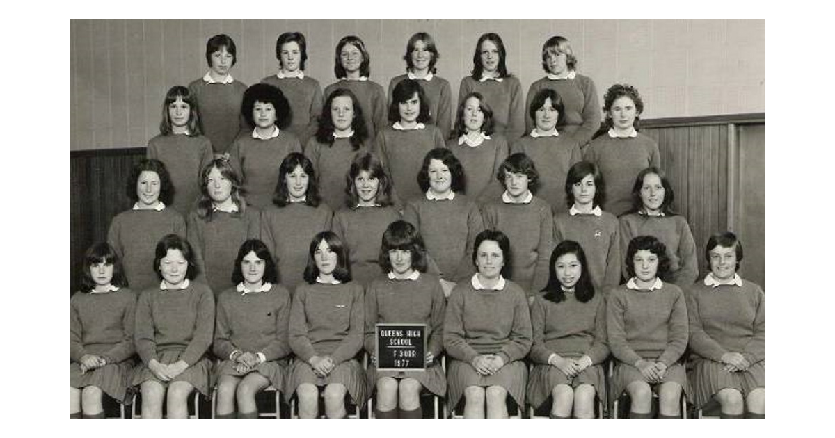 School Photo 1970's / Queens High School Dunedin MAD on New Zealand
