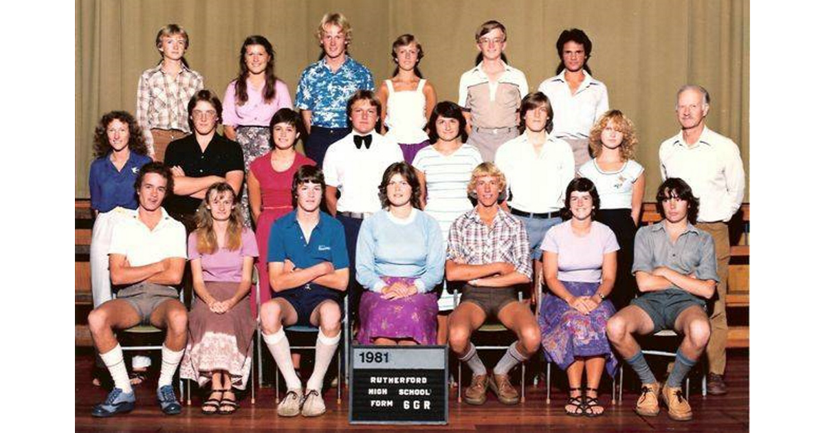 School Photo 1980's / Rutherford College Te Atatu MAD on New Zealand