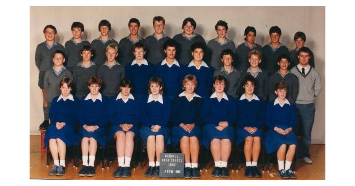 School Photo 1980's / Cargill High School Invercargill MAD on New