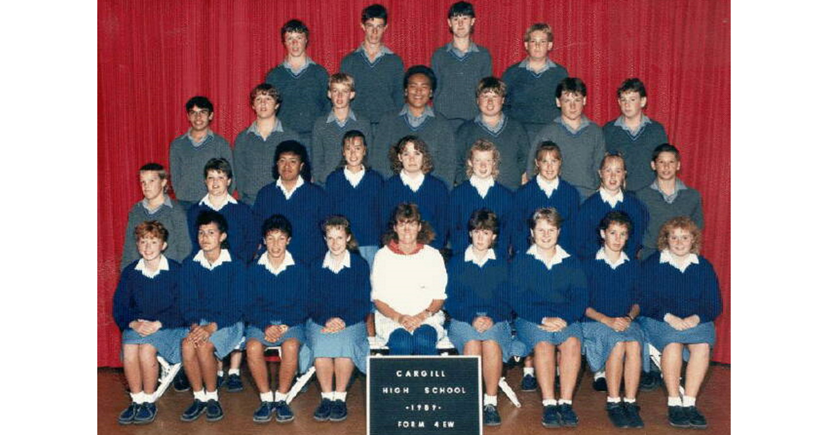 School Photo 1980's / Cargill High School Invercargill MAD on New