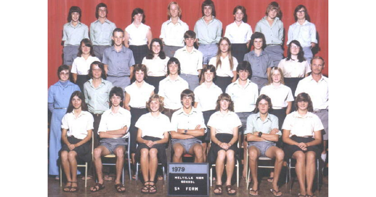 School Photo 1970's / Melville High School Hamilton MAD on New