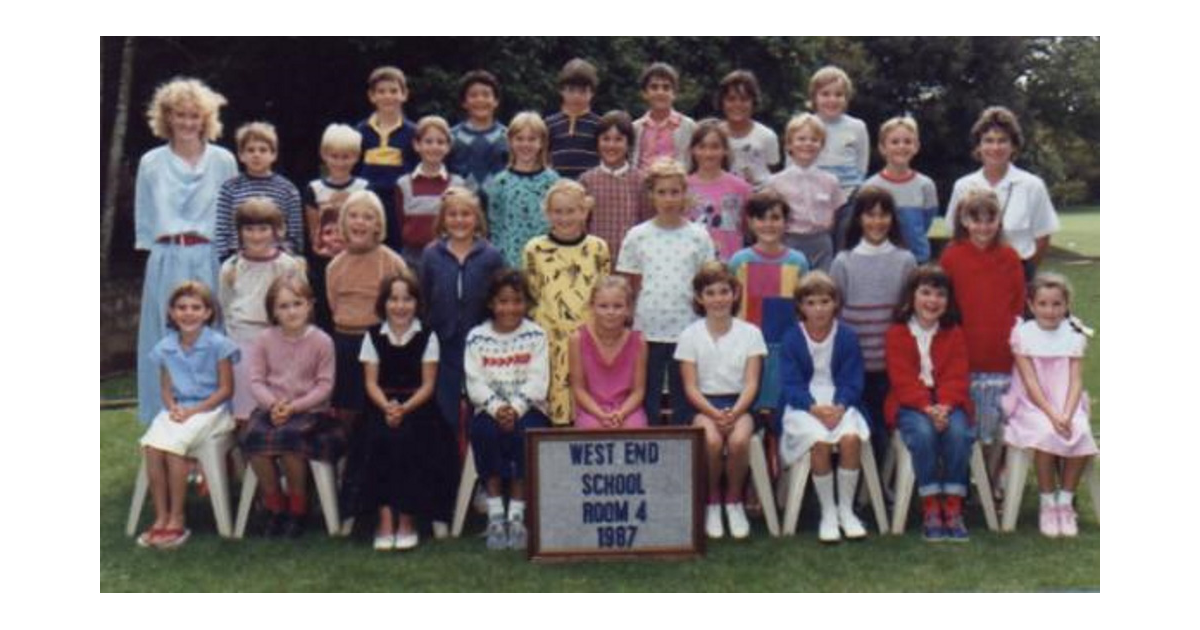 School Photo 1980's / West End School New Plymouth MAD on New Zealand