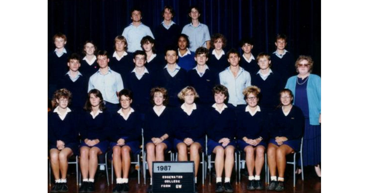 School Photo 1980's / Edgewater College Pakuranga MAD on New Zealand