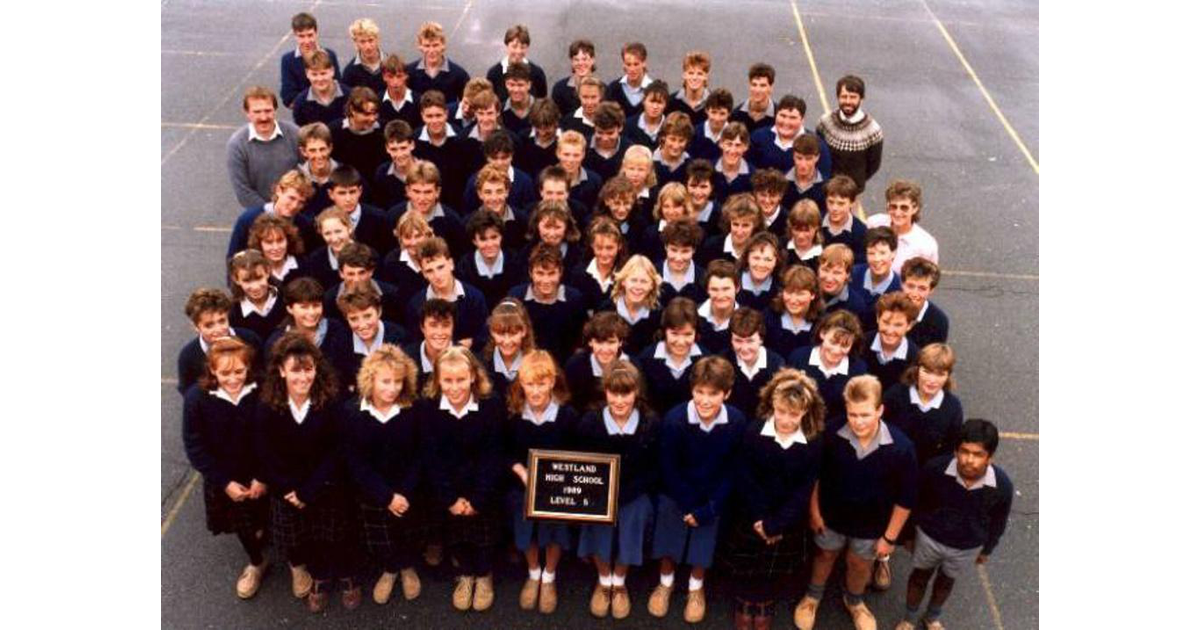 School Photo 1980s Westland High School Hokitika Mad On New